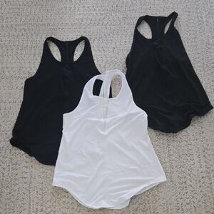 Zyia Effortless Tanks XXL Women's Black and White Racerback Tank Tops